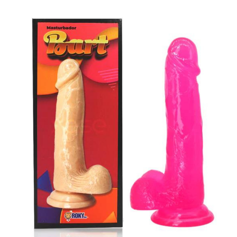 Consolador Dildo Masturbador Con Testículos Venoso Con Chupa Bart 21 Cm